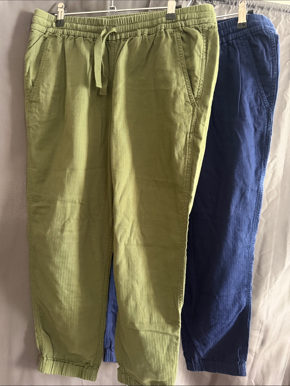 Two pairs of Point Sur J. Crew cropped joggers
